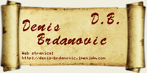 Denis Brdanović vizit kartica